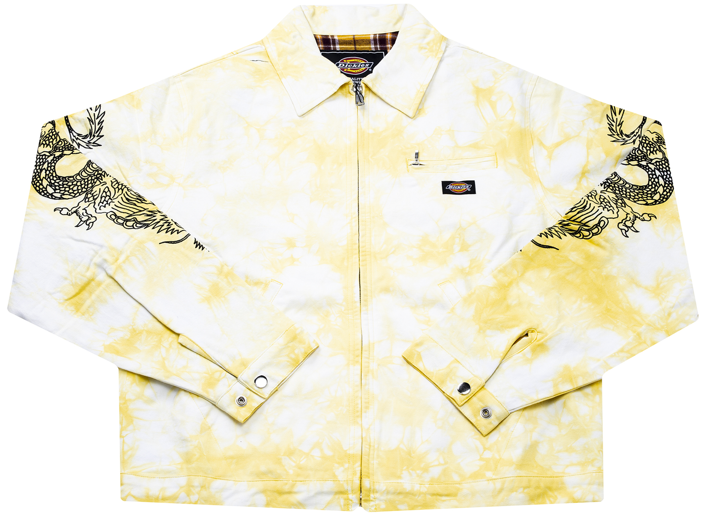 Chaqueta de trabajo Clot x Dickies Dragon Tie Dye amarilla