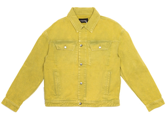 A-COLD-WALL* Overdye Denim Jacket in Green Ochra