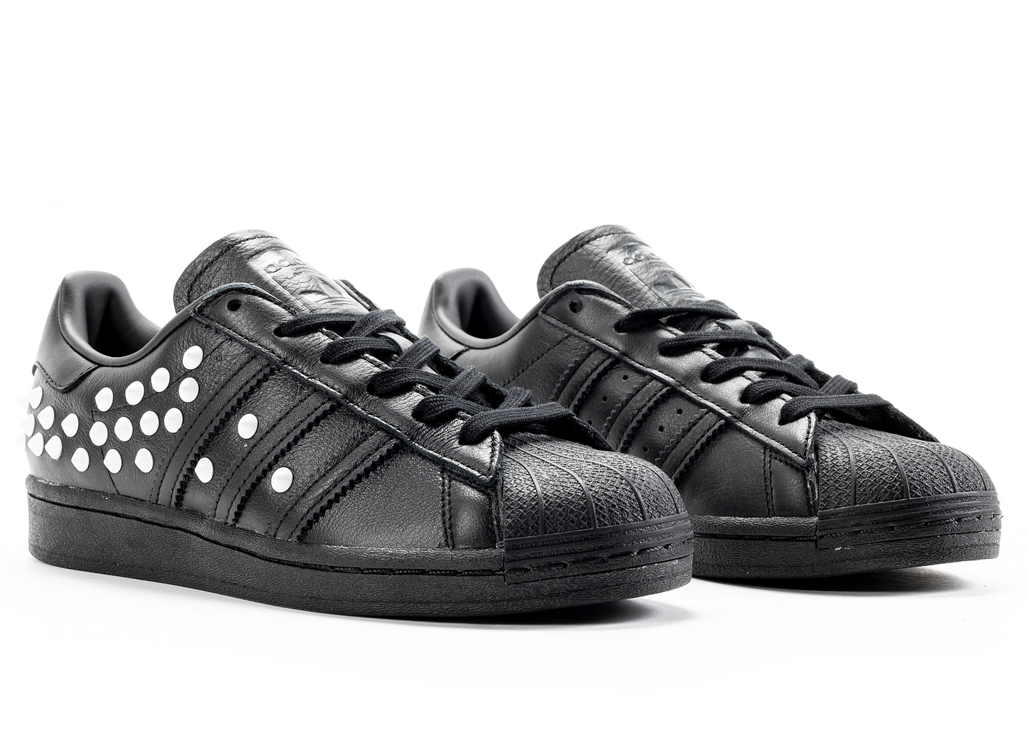 adidas Superstar Studded Women's Shoes in Core Black / Cloud White / Scarlet