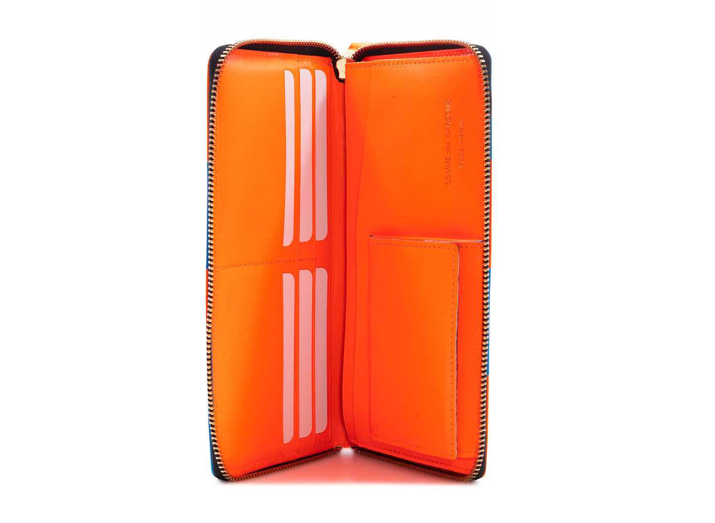 Comme des Garçons Fluo Squares Wallet in Orange / Blue