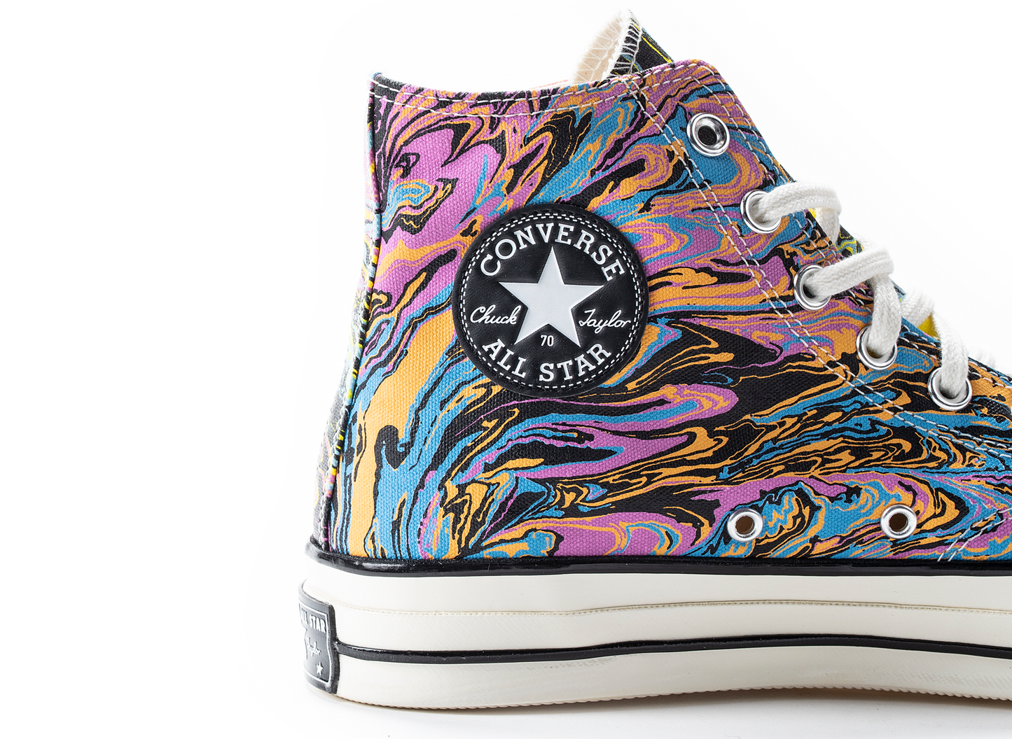 Converse Chuck 70 Hi Marble in Egret / Black