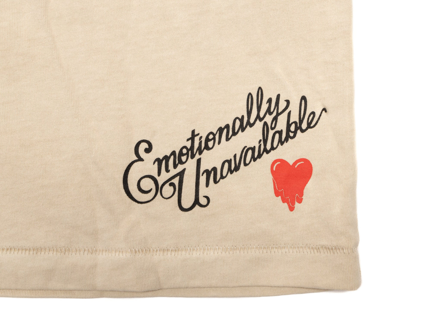 Emotionally Unavailable Cross Your Heart Tee in Taupe - view 2