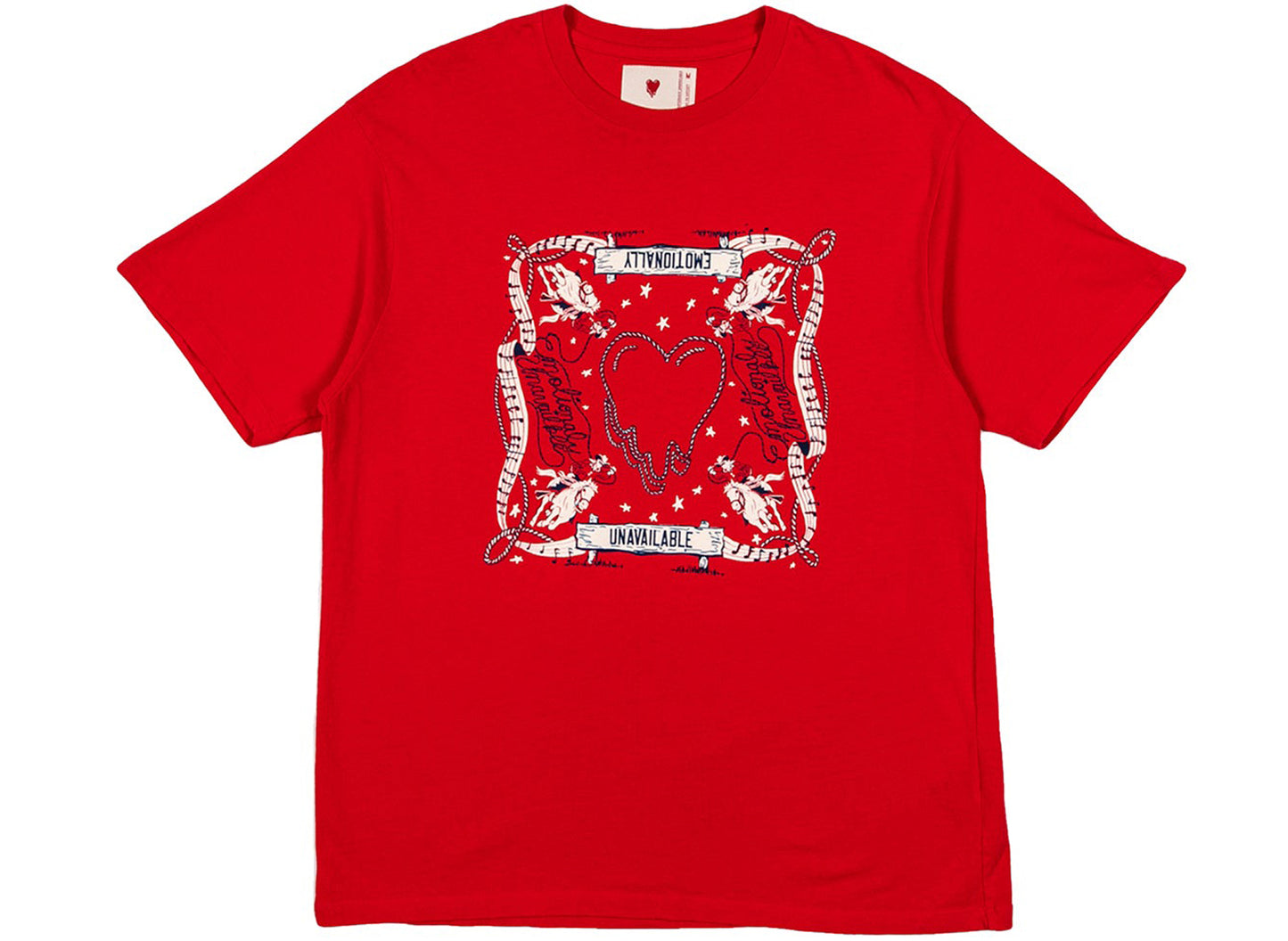 Emotionally Unavailable Rodeo Tee in Red