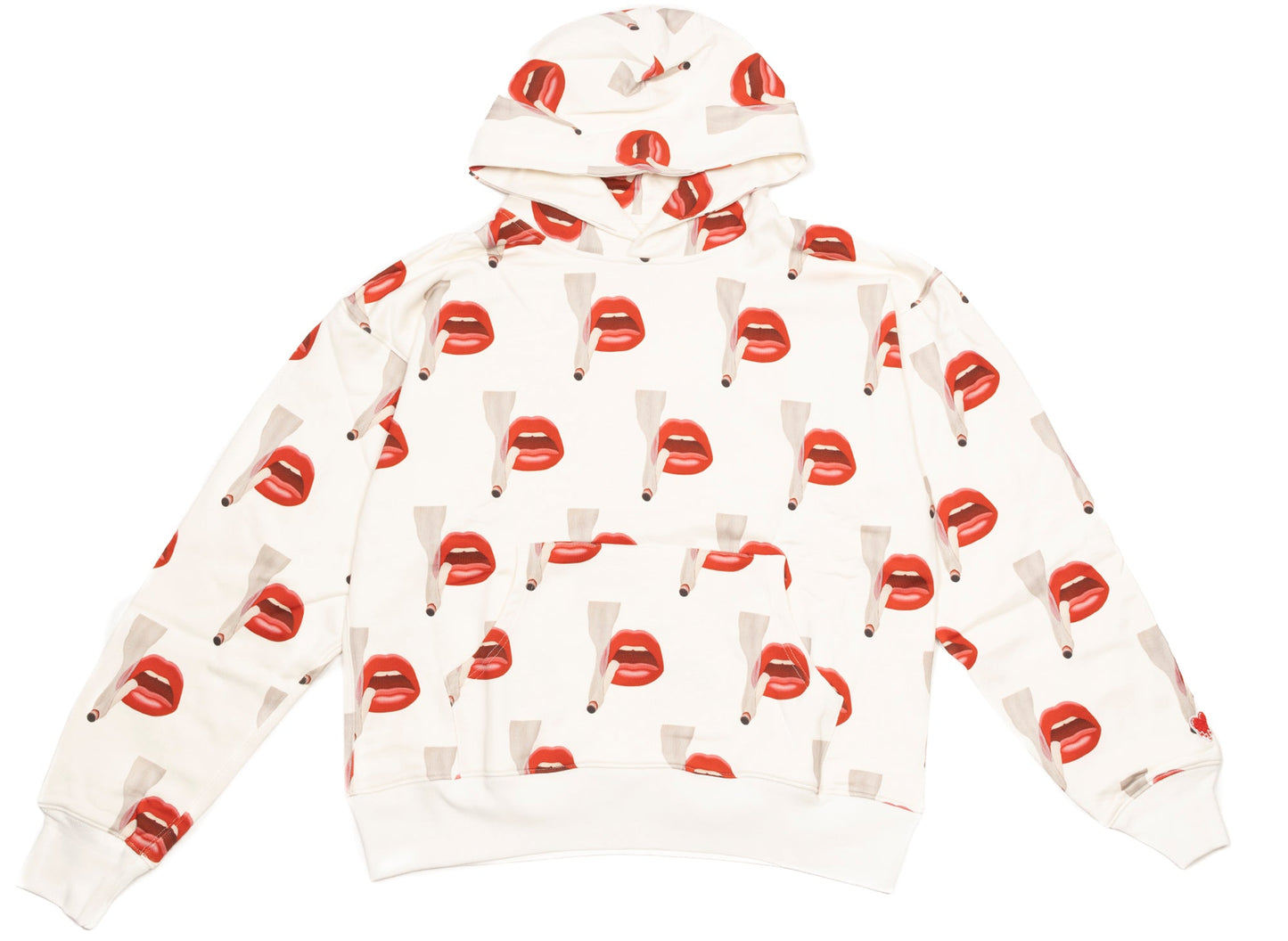 Emotionally Unavailable x Tom Wesselmann Smoking Lips Hoodie in White