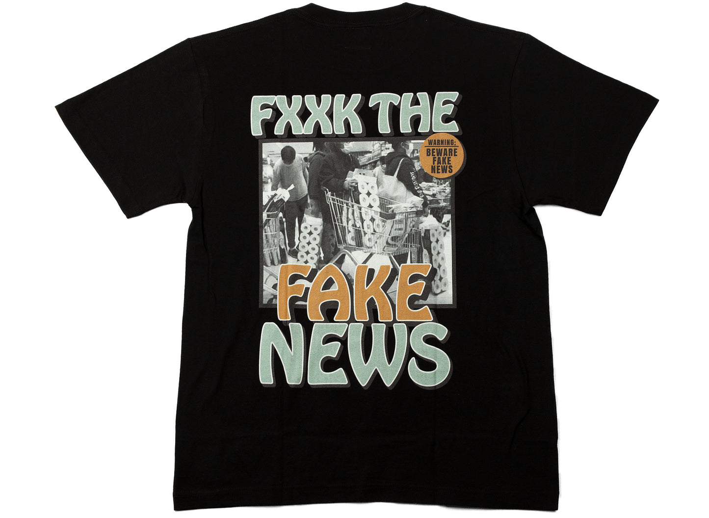 Fucking Rabbits Fake News T-Shirt Pt. 2 in Black