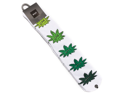 HUF Purple Life Buddy Socks in White