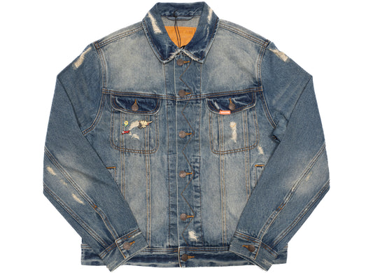 Ice Cream Mamba Denim Jacket in Medium Blue Wash