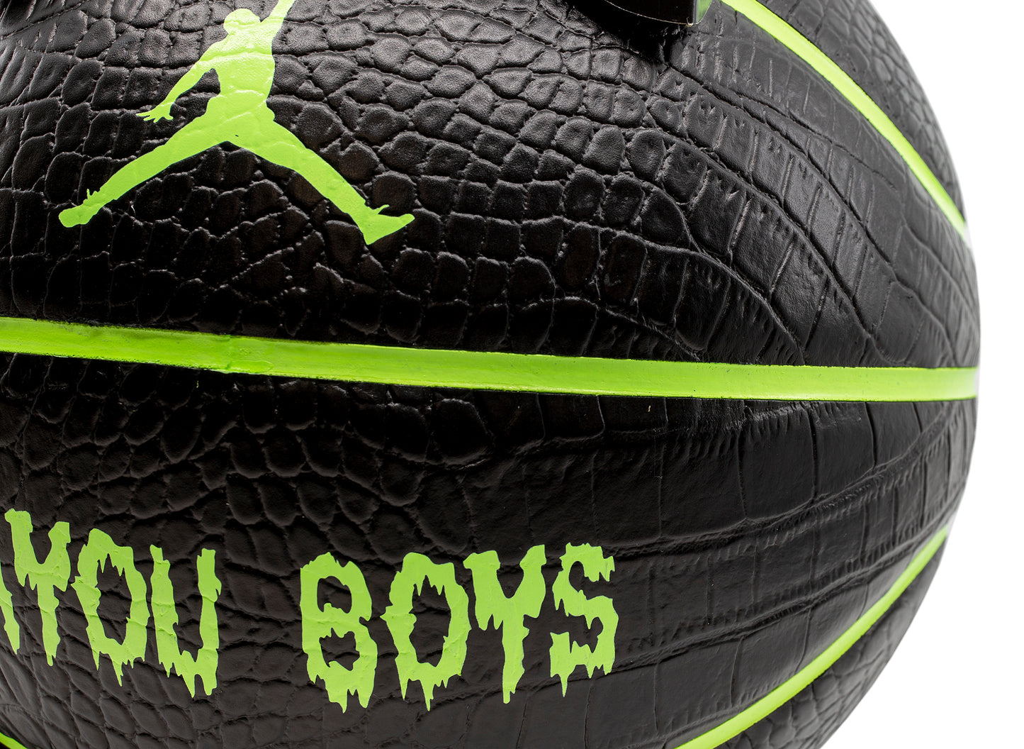 Jordan Bayou Boys Full Size Basketball in Black / Green