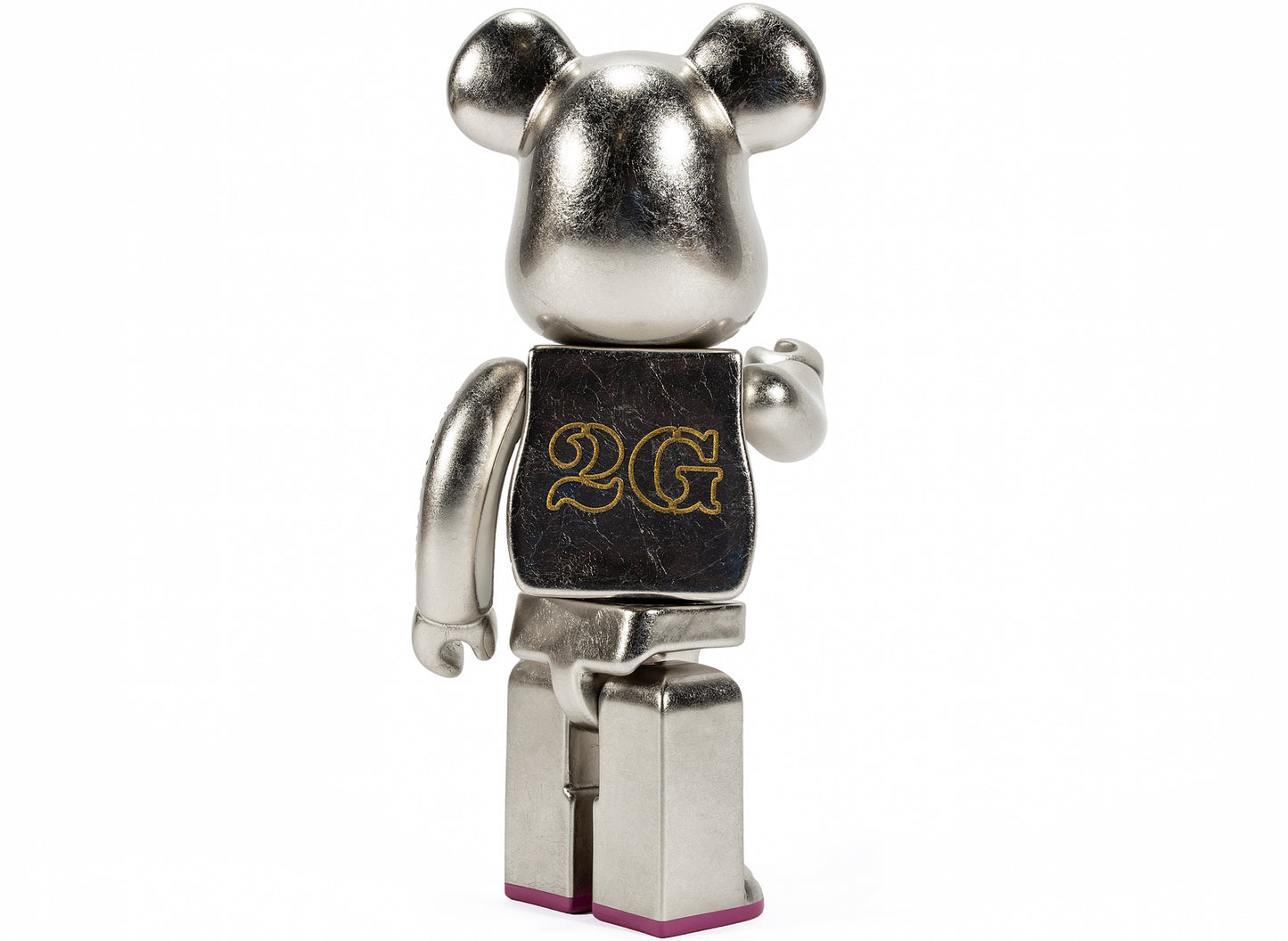 Medicom Toy Be@brick Kutani Hajime Sorayama X 2G Pure Platinum Leaf 400%