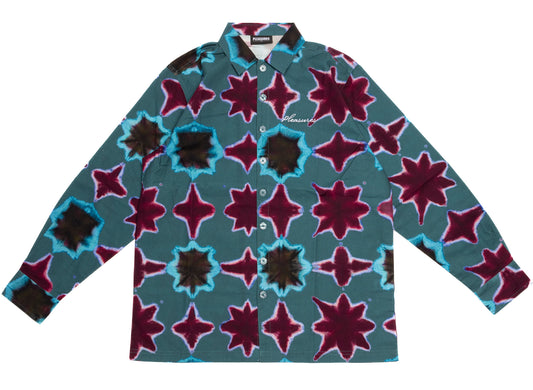 Pleasures Sulfur L/S Button Down in Blue
