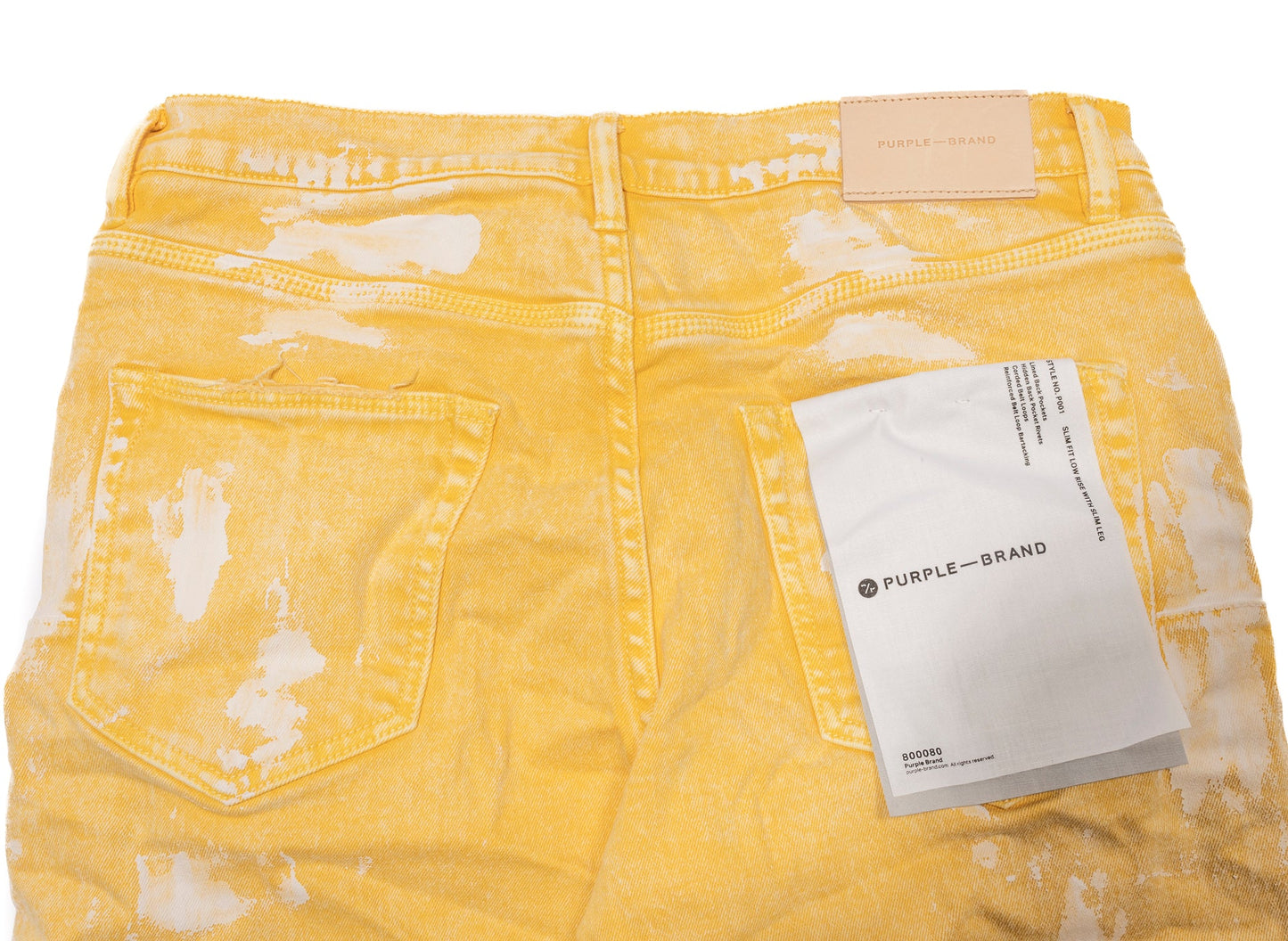Purple Brand Bright Yellow Hard Wax Jeans