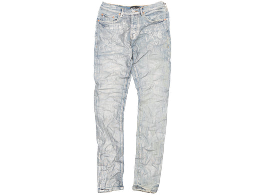 PURPLE-BRAND Iridescent Pearl Jeans in Light Indigo / Iridescent Pearl