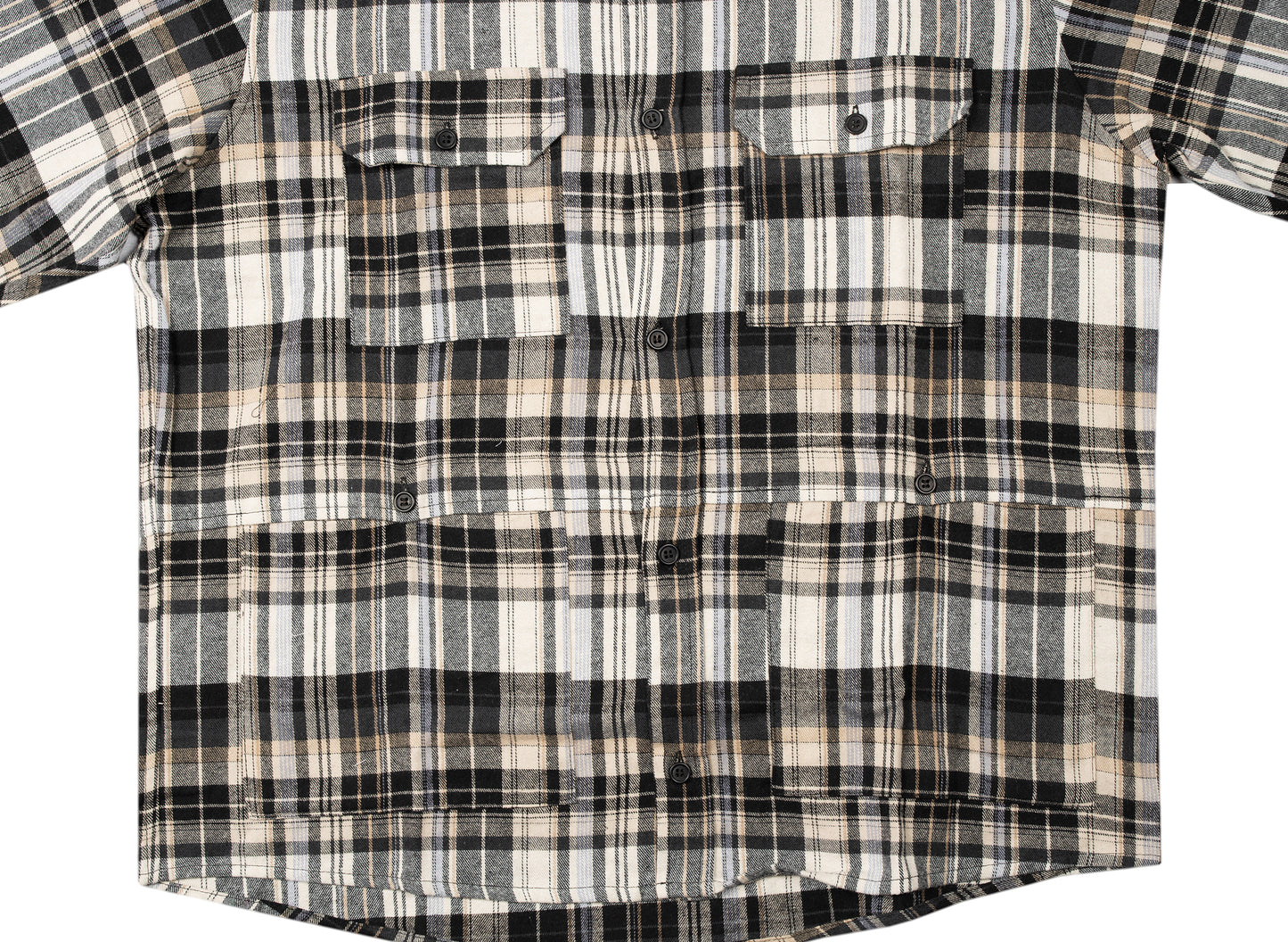 Reese Cooper Oversized Lightweight Flannel Shirt in Brown