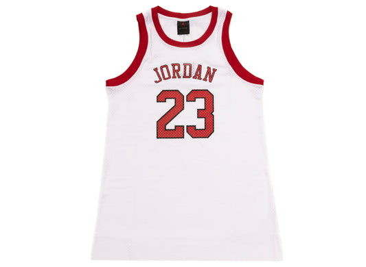 Women's Jordan Heritage Core Dress in White / Gym Red / Black