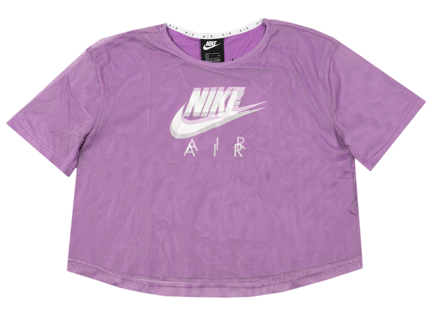 Women's Nike Sportswear Air S/S Top in Purple Nebula / White