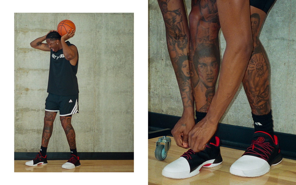 Jalen Williams on court in adidas Harden Vol. 1 Pioneer — adidas via House of Heat