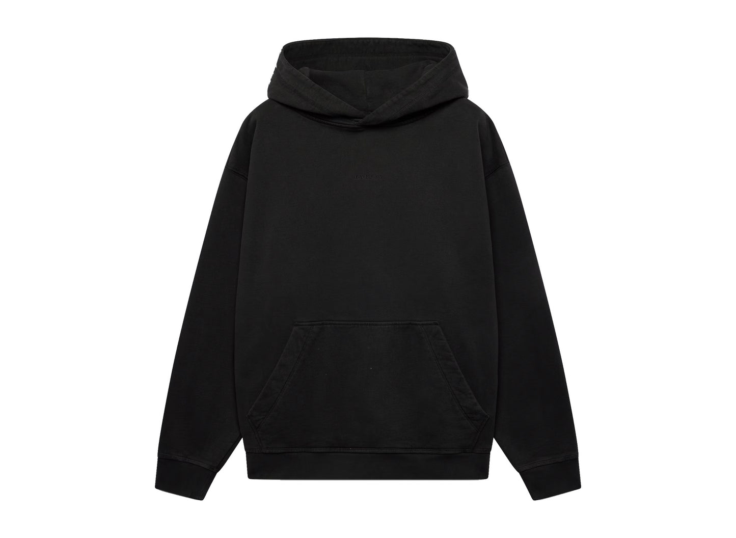 Oakley Echo Mod Embroidered Hoodie in Pitch Black, men's black hoodie