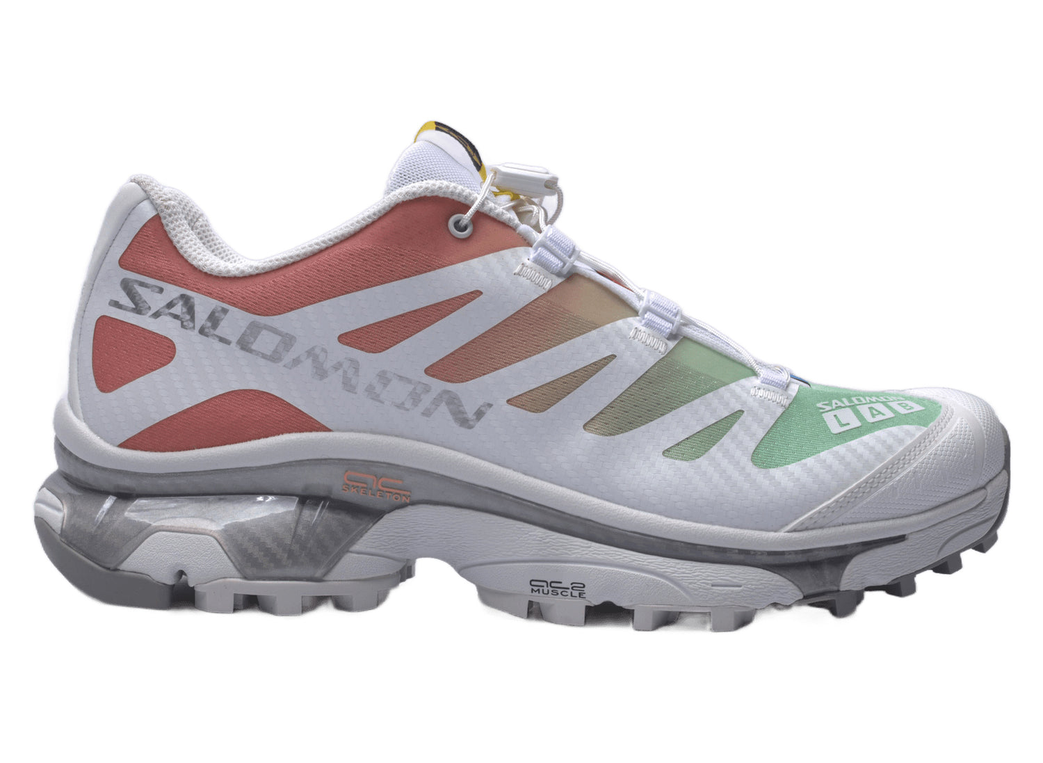 Salomon XT-4 OG shoe in the White and Green Ash colorway, white men's footwear