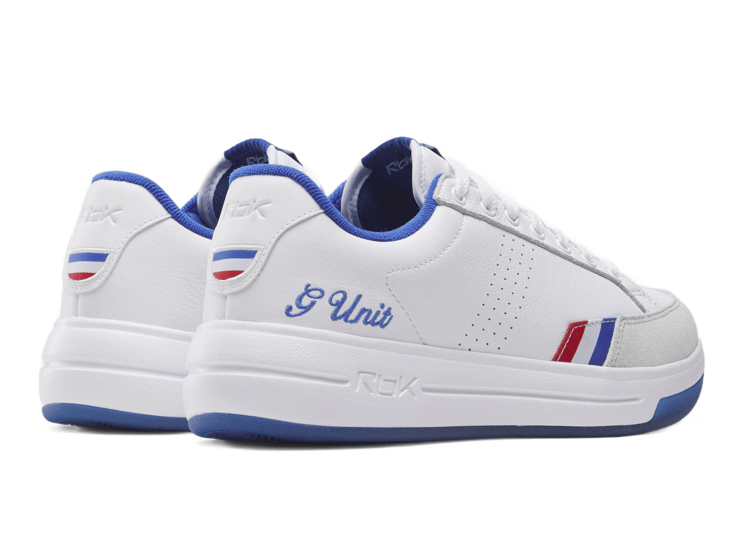 Reebok G-Unit G6 in White, Blue and Red, men's lifestyle sneaker, view 3