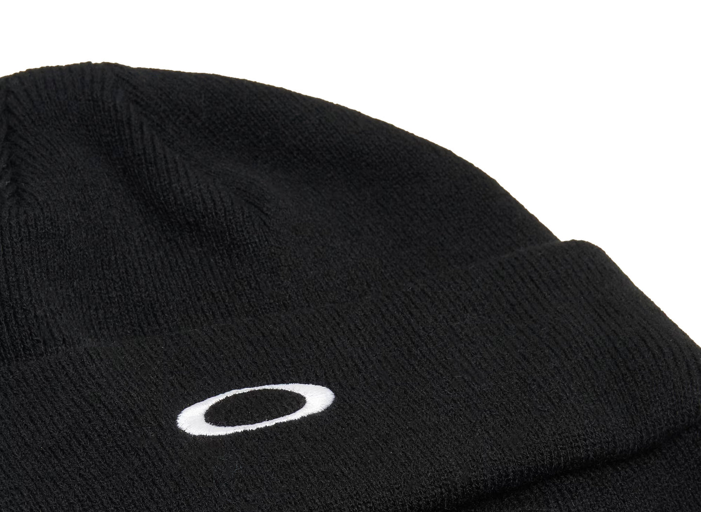 Oakley O-Shiesty Beanie in Blackout, men's black cuffed knit beanie, view 3