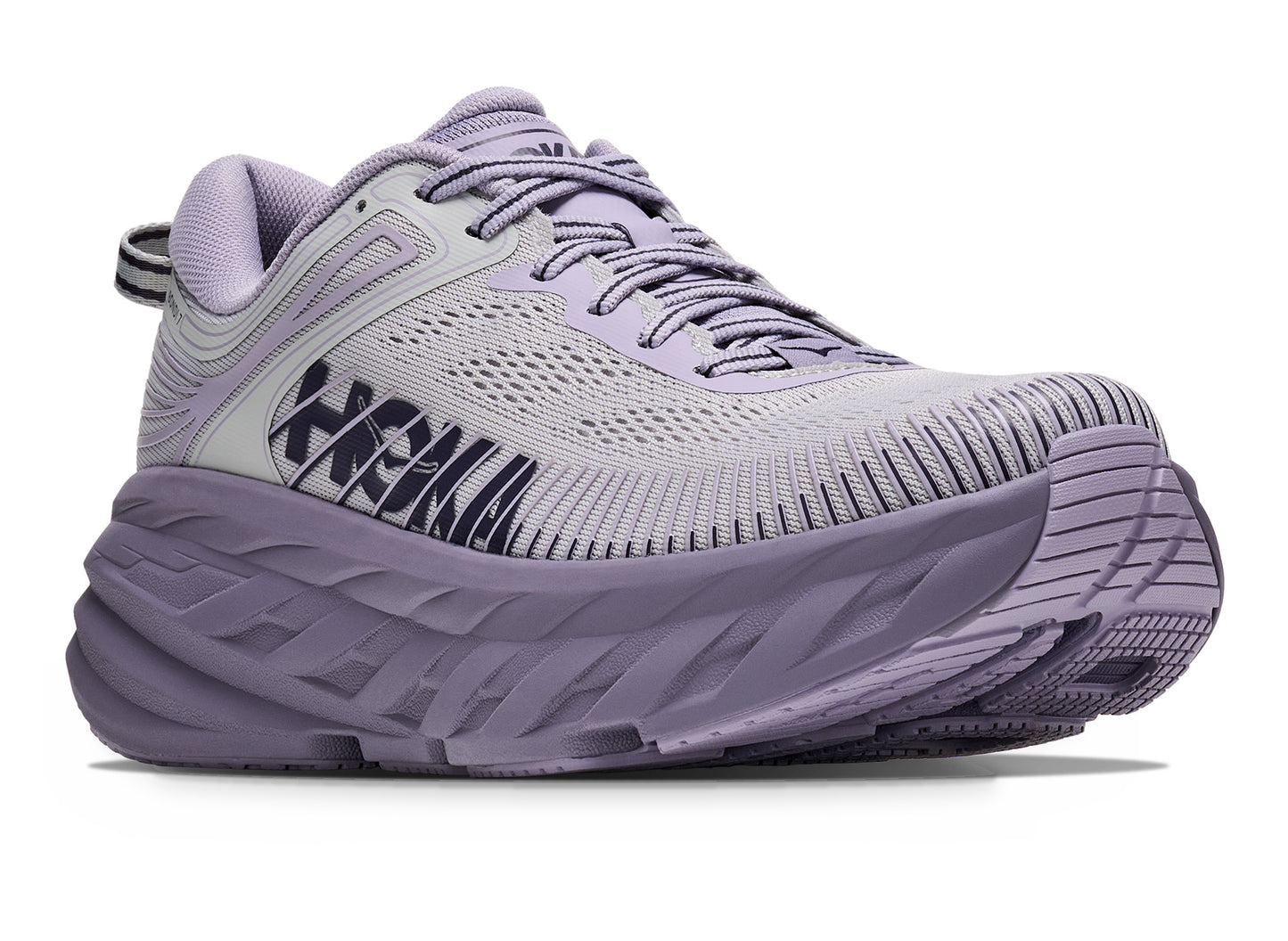 Women's Hoka Bondi 7 in Stardust / Mellow Lilac