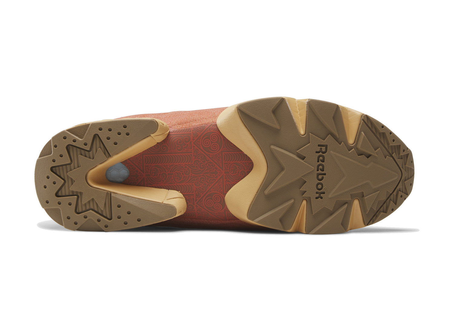 Reebok x Avatar: The Last Airbender Instapump Fury 94 in Orange / Yellow - outsole view