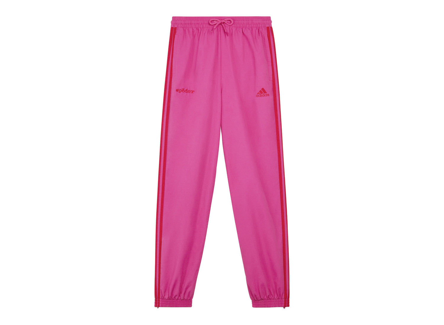 Adidas x Sp5der Nylon Track Pant in the Pink colorway, pink men's track pants, view 6