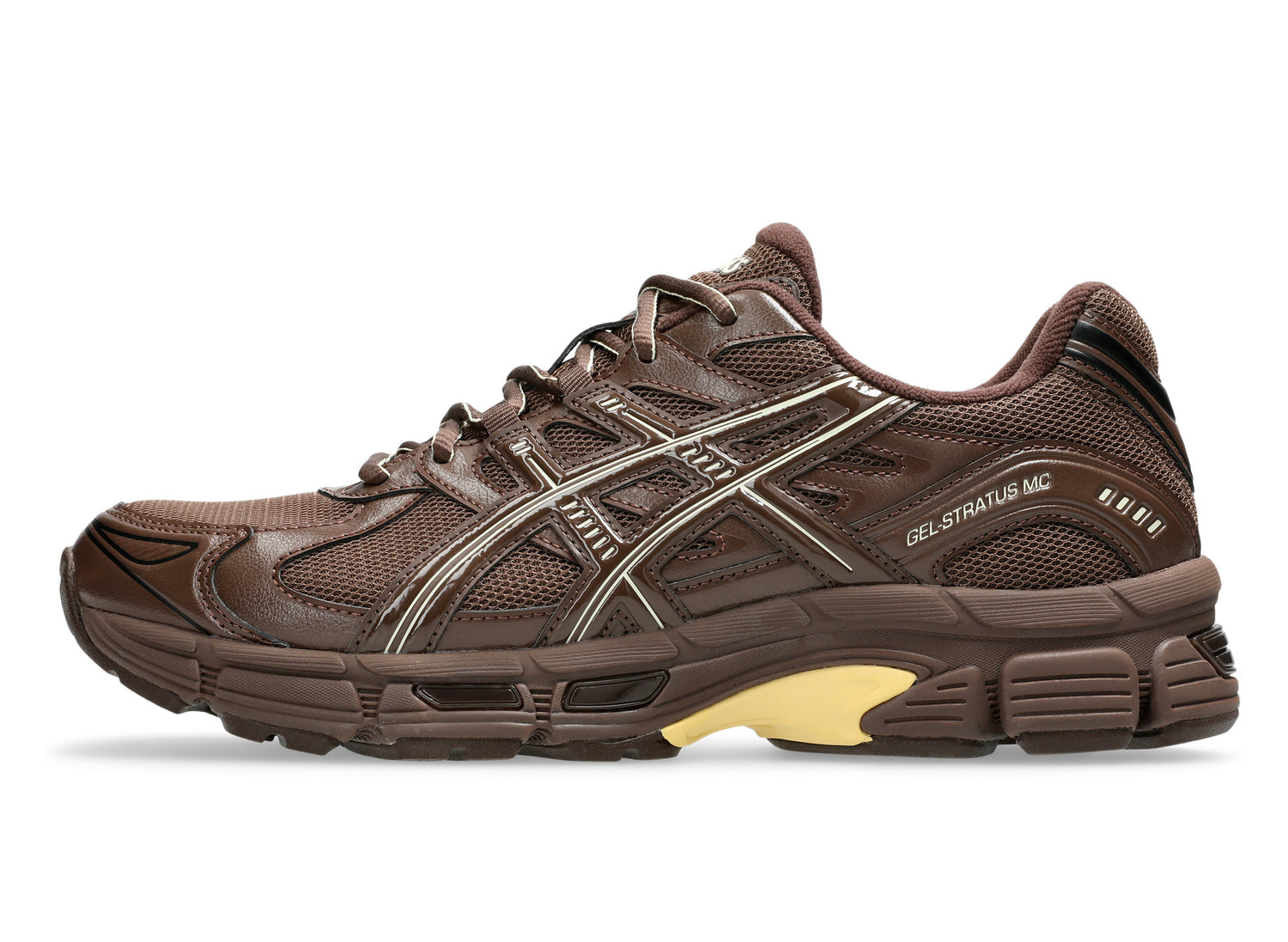 ASICS x emmi GEL-STRATUS MC Brown Storm lateral view
