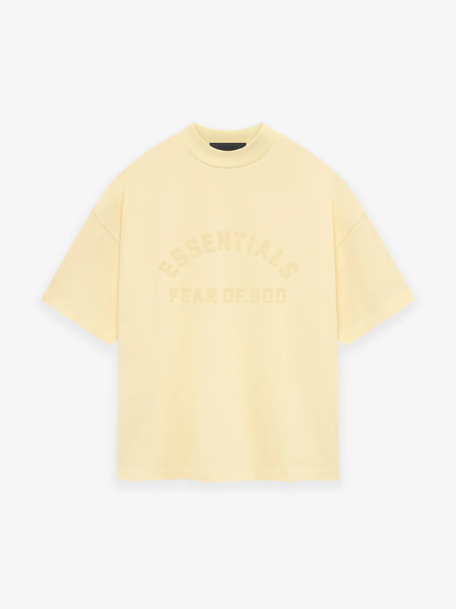 Fear of God Essentials Heavy Jersey Kurzarm-T-Shirt in Garden Yellow