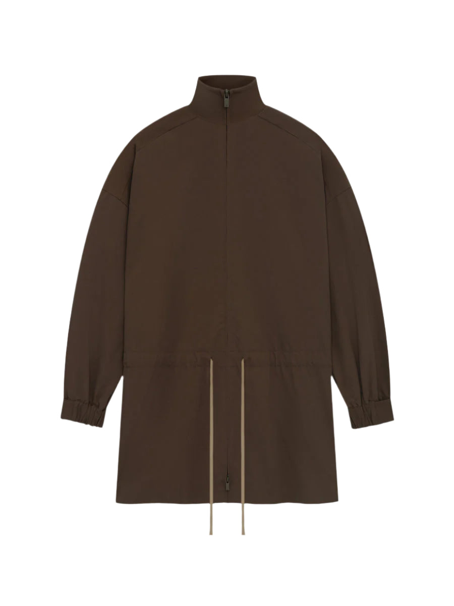 Fear of God Essentials Military Nylon Mockneck Anorak in Braun
