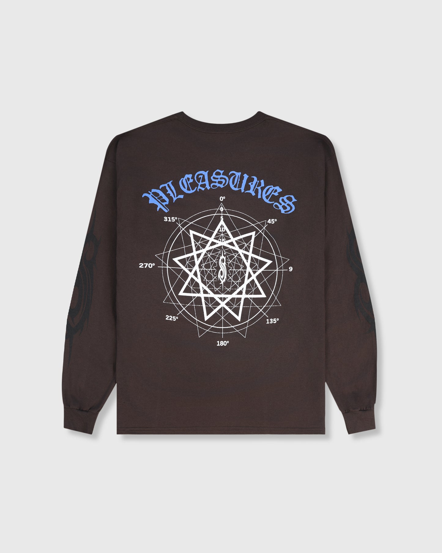 Pleasures  x Slipknot Compass Long Sleeve Tee - Damaged