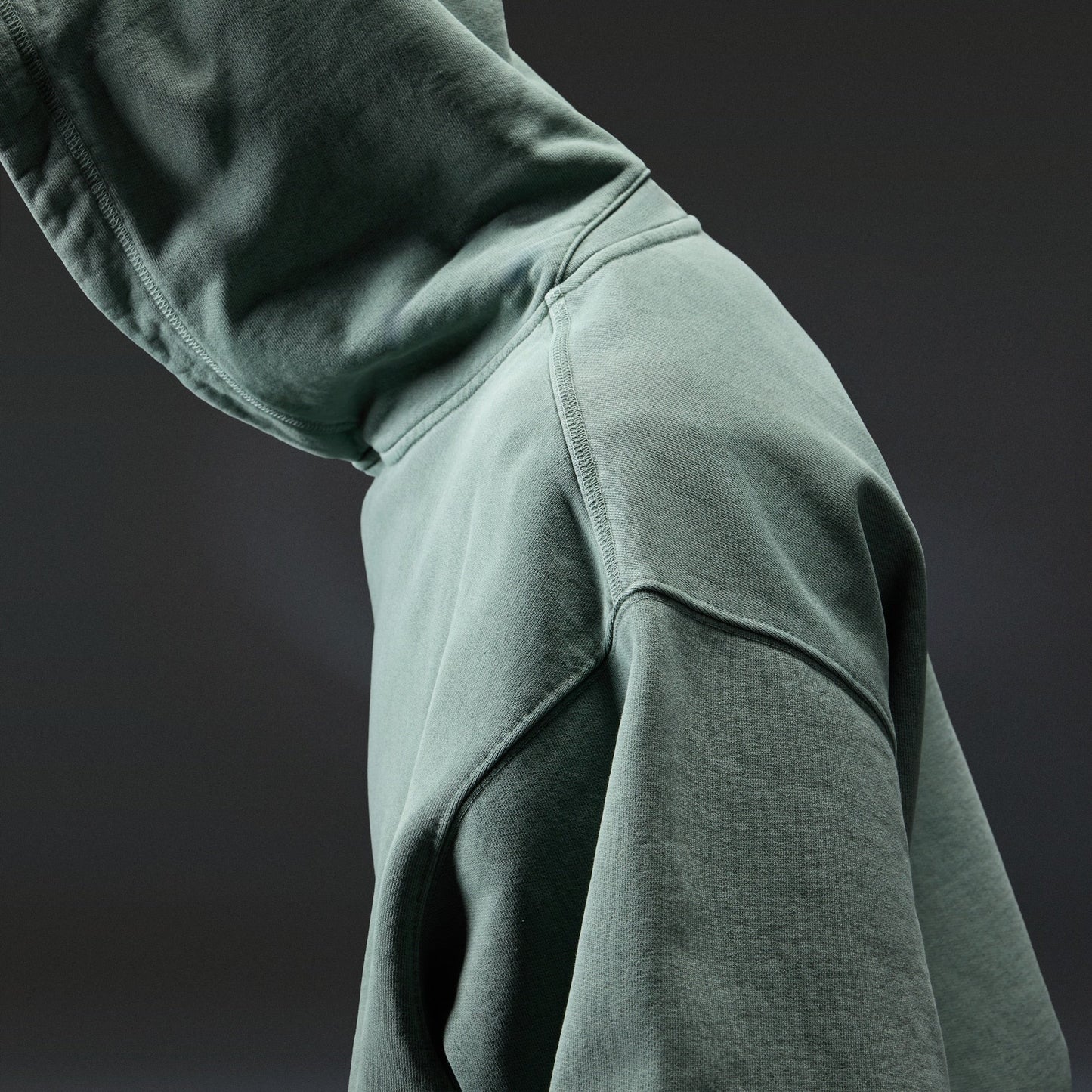 Oakley Echo Mod Embroidered Hoodie in Aviator Green, men's green hoodie on model, view 5