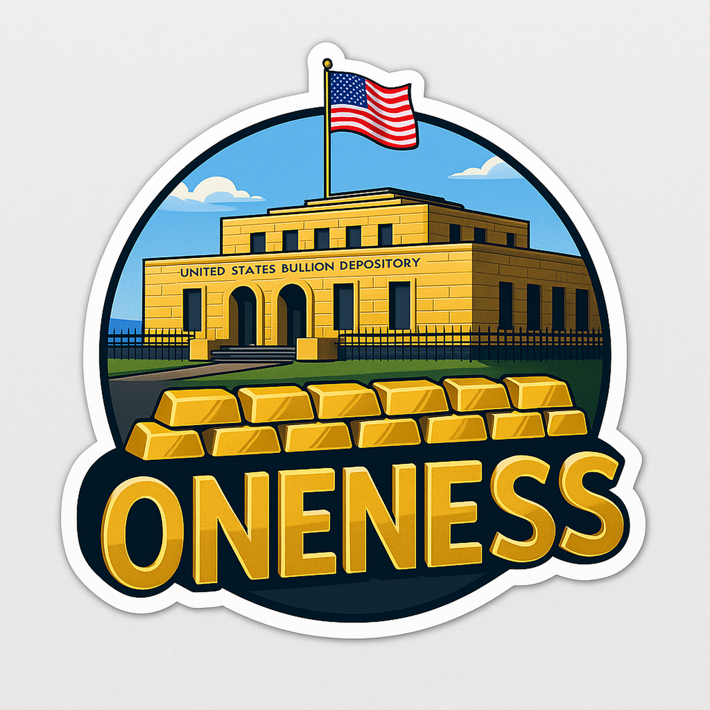 Oneness Gold-Aufkleber