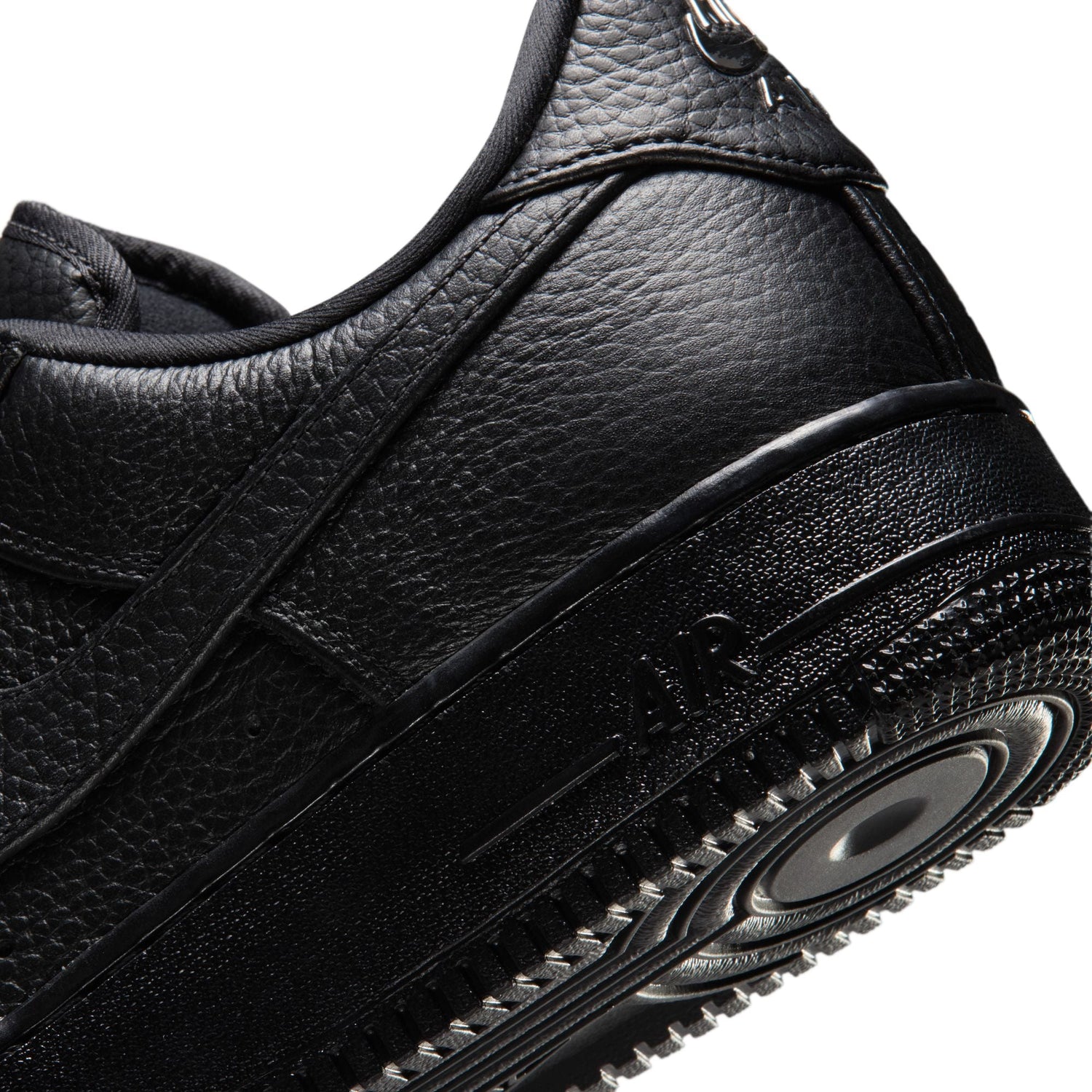 Nike Air Force 1 Low Retro Premium in Black and Metallic Silver, men's sneaker, view 12