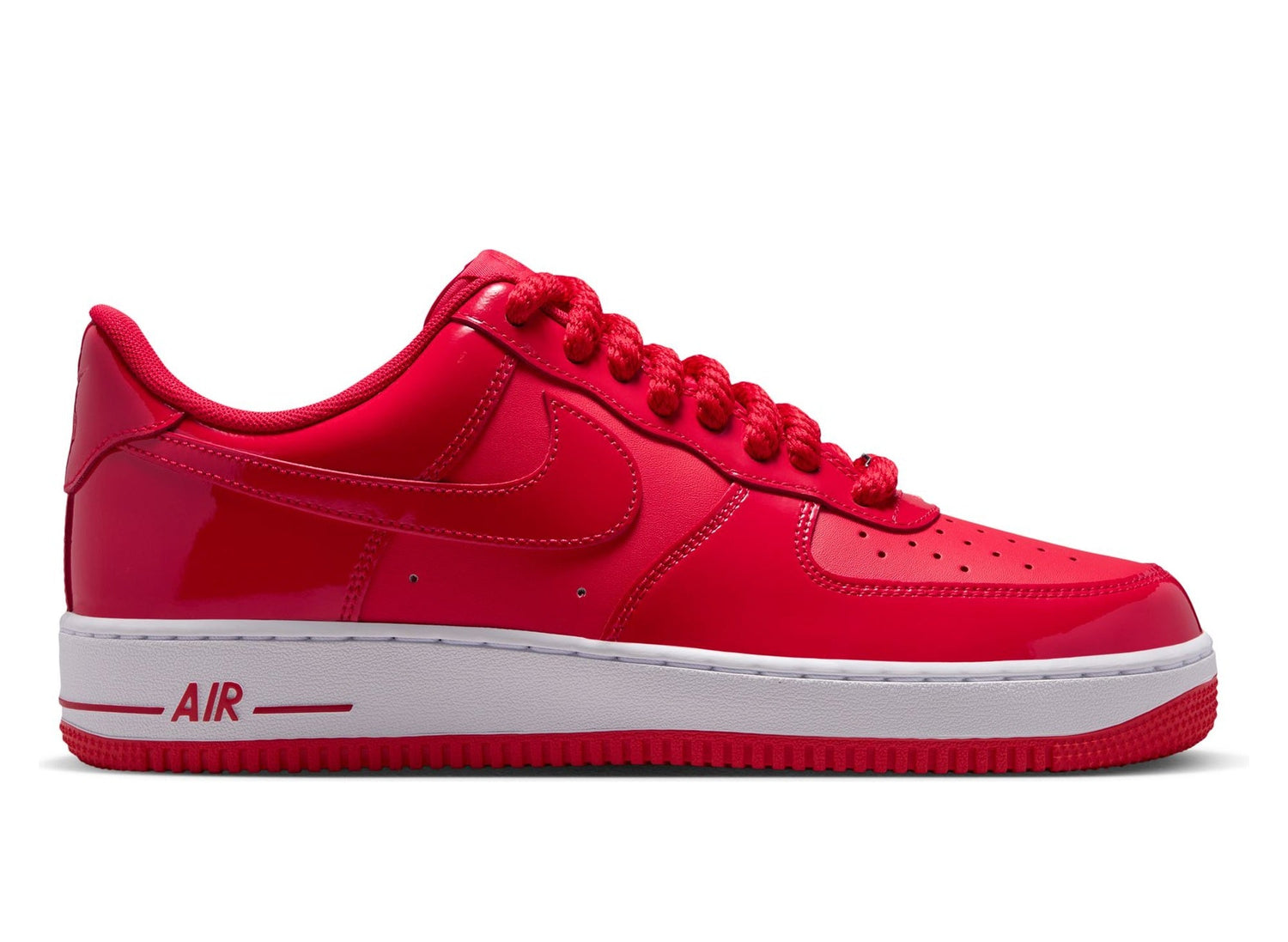 Nike Air Force 1 '07 LV8 in University Red, Light Crimson and White, men's sneaker, lead view