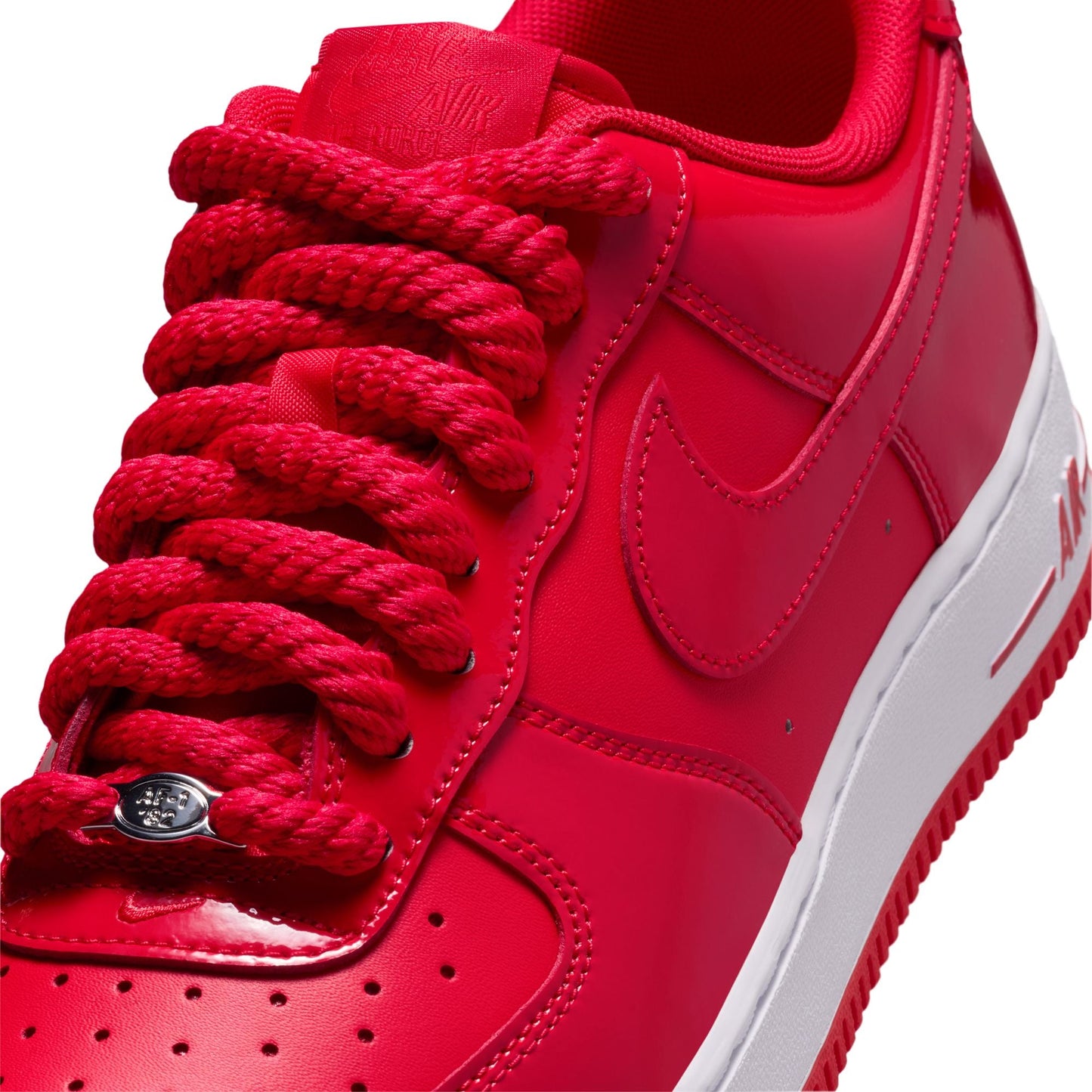 Nike Air Force 1 '07 LV8 in University Red, Light Crimson and White, men's sneaker, view 10