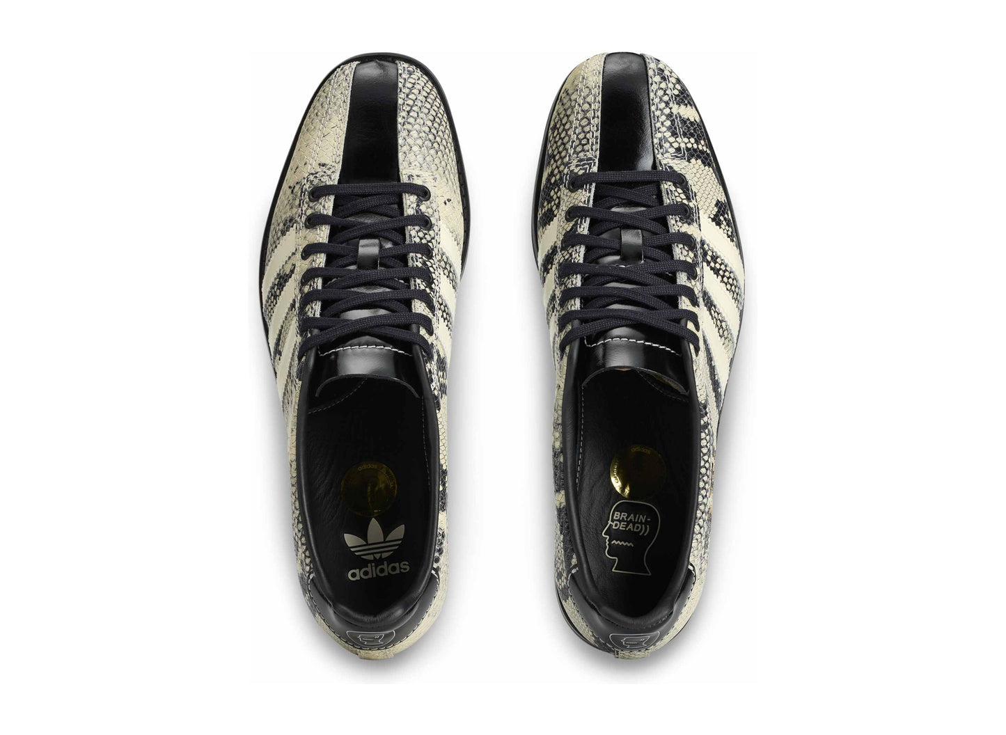 Men's Adidas x Brain Dead Bowling Shoes in Cream White/Core Black 3