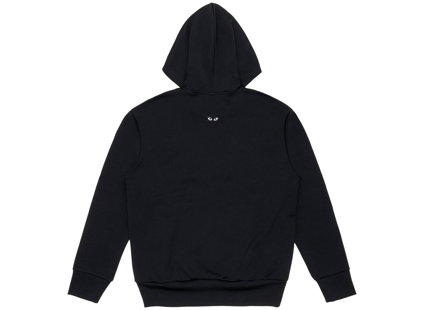 Comme des Garçons Play Nylon Black Emblem Back Logo Full Zip Hoodie in Schwarz