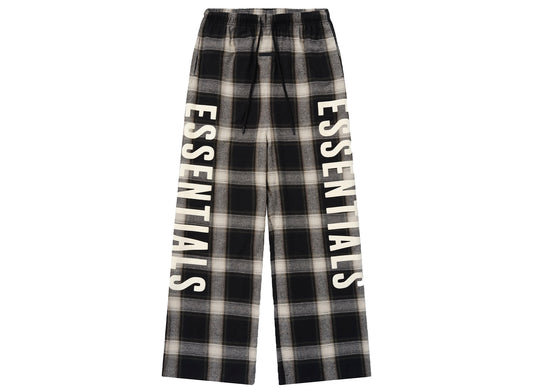 Fear of God Essentials Lounge Pant in Iron Grey Plaid, men's pants