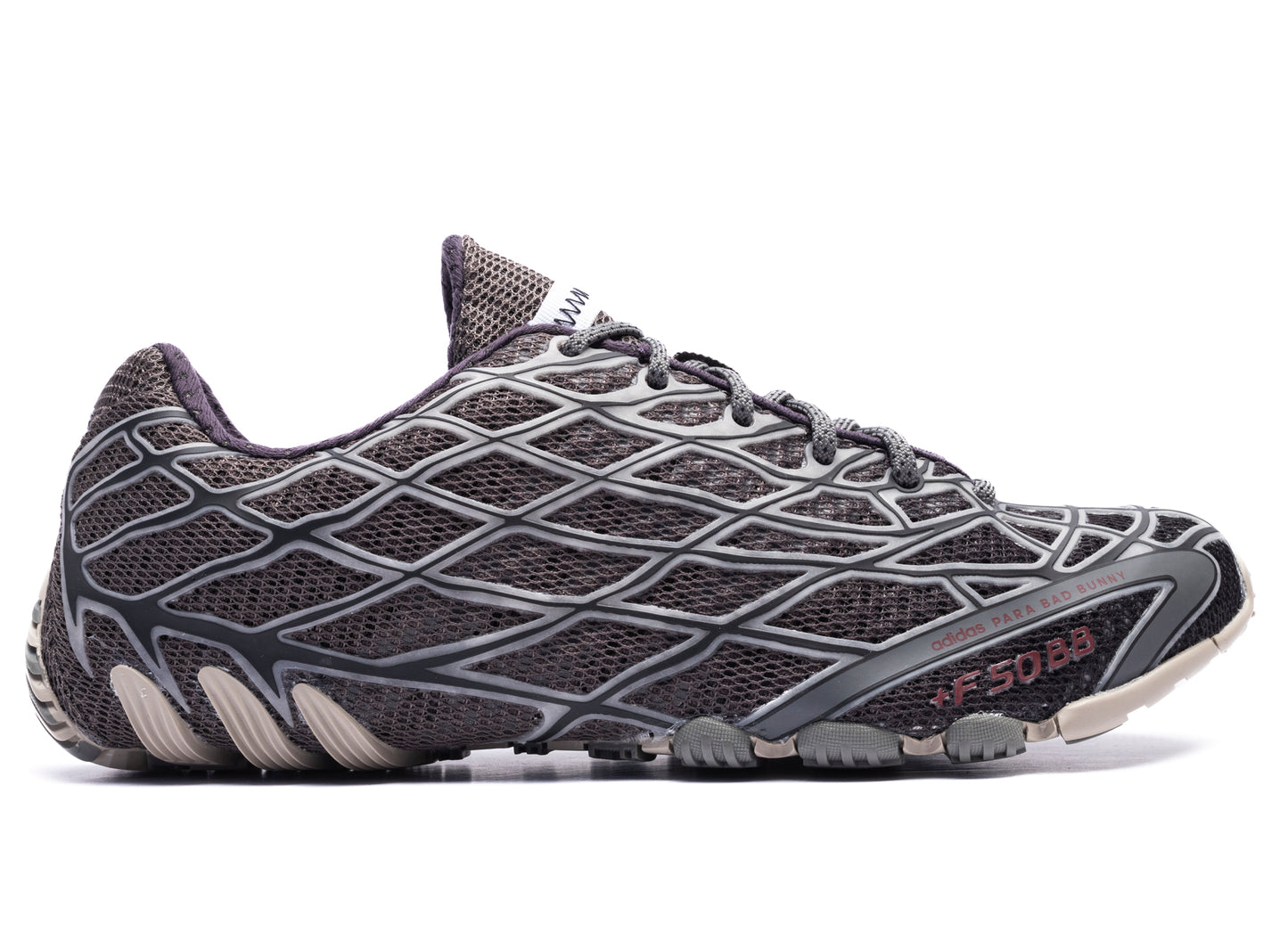 Adidas Bad Bunny F50 Ghost Sprint in Core Black and Charcoal, men's shoe