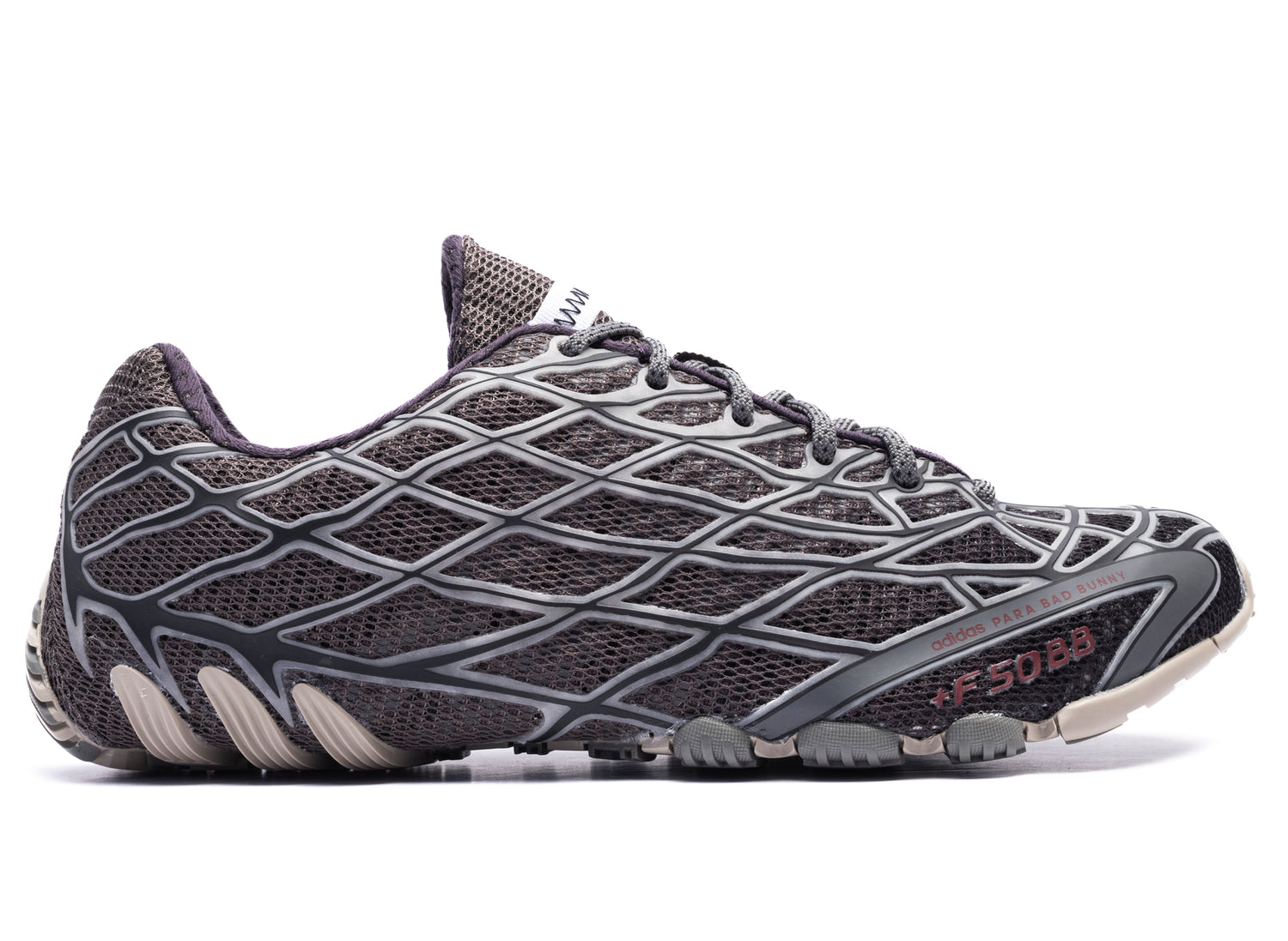 Adidas Bad Bunny F50 Ghost Sprint in Core Black and Charcoal, men's shoe