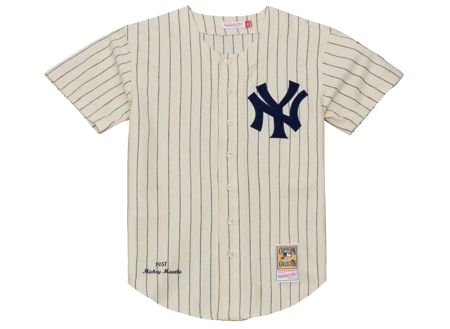 Mitchell & Ness Mickey Mantle Yankees 1951 Authentic Jersey in Cream