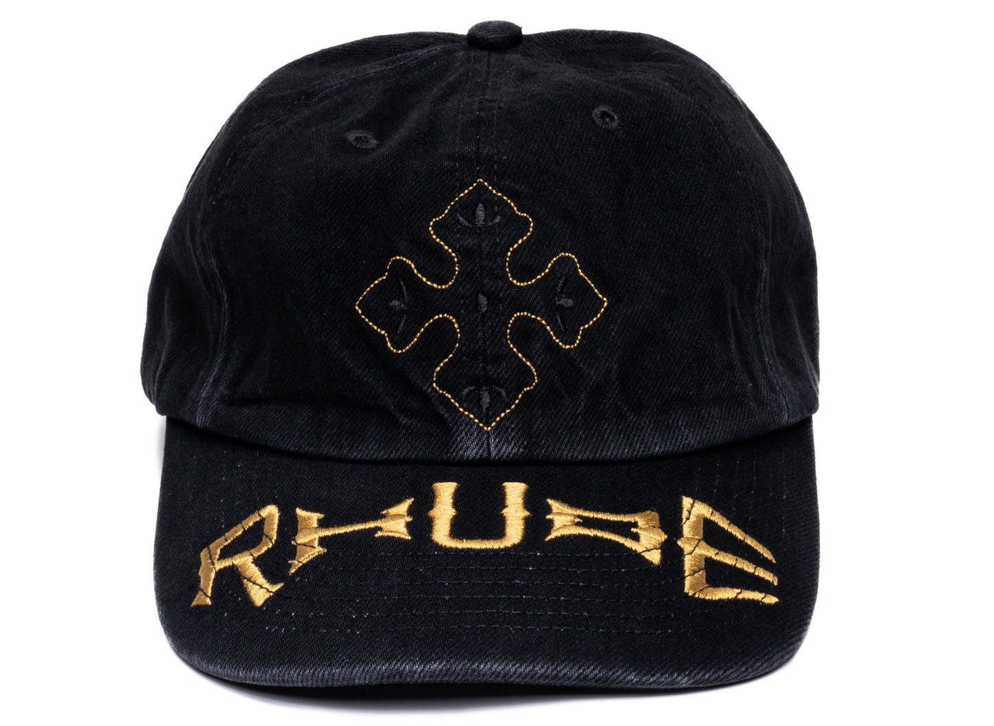 Gorra de 6 paneles de mezclilla Rhude Cross