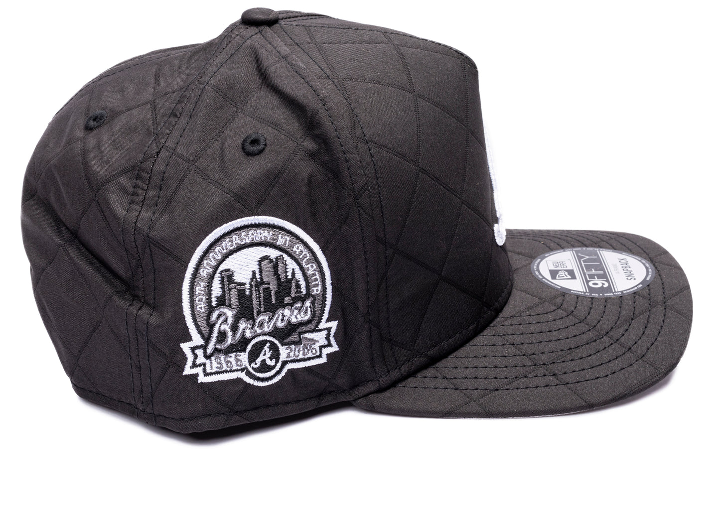 New Era Atlanta Braves 9Fifty A-Frame Snapback Hat in Black