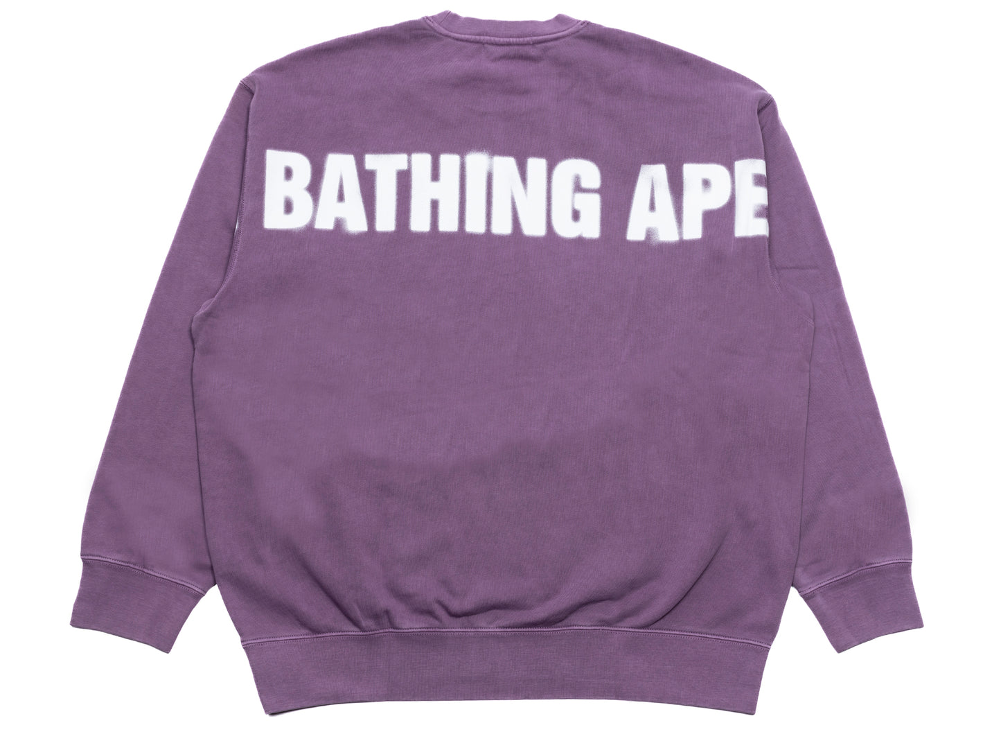 Sudadera teñida A Bathing Ape Spray Ape con cuello redondo