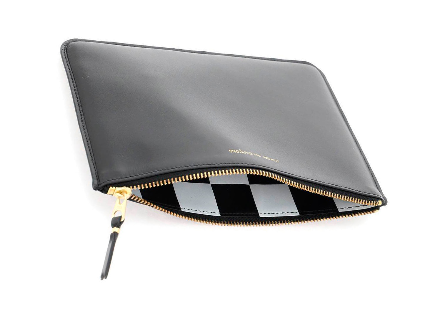 Monedero con cremallera interior a cuadros Comme des Garçon