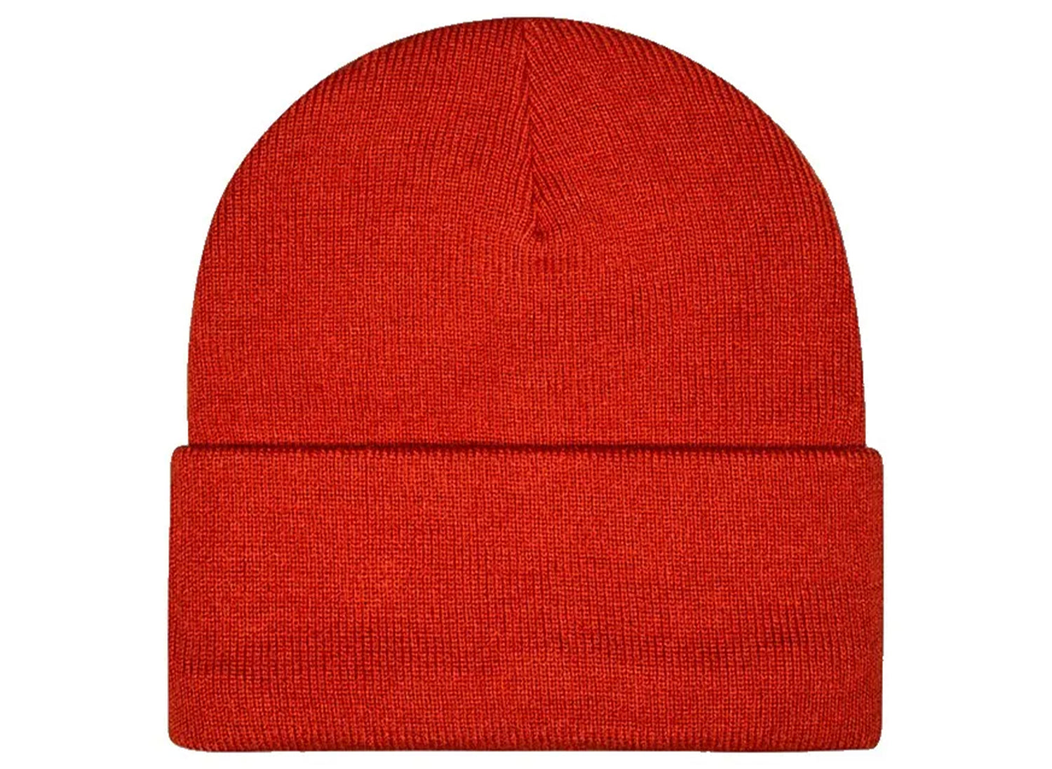 Oakley B1B Gradient Patch Beanie in Flame Red, men's red knit beanie, view 2