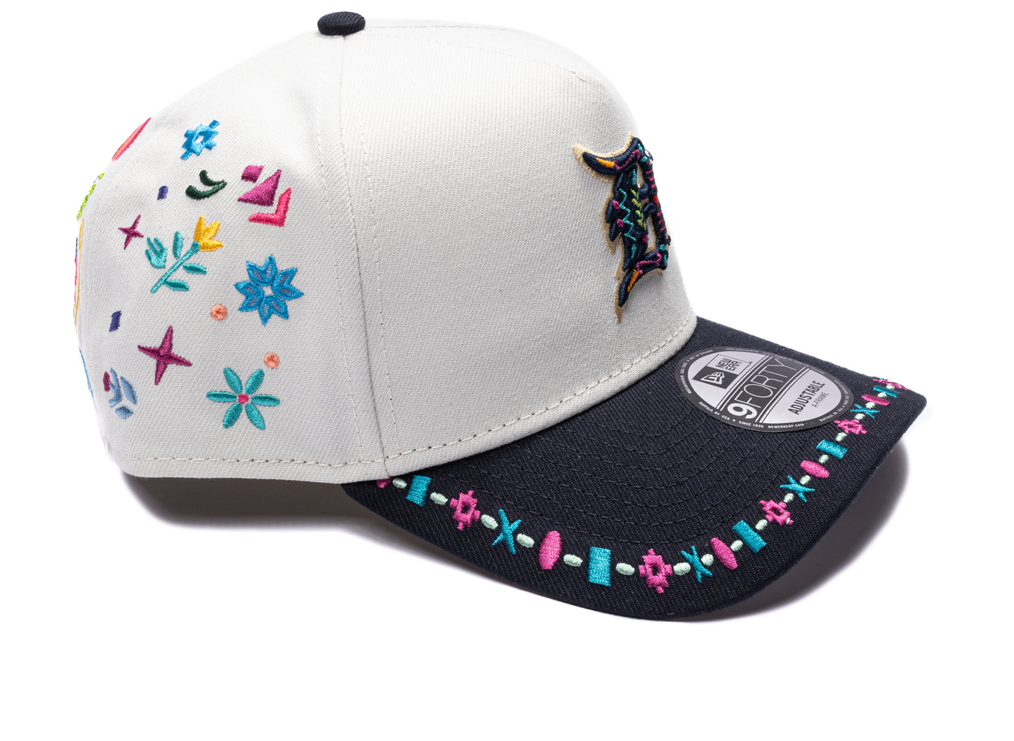 New Era LAT Heritage Detroit Tigers 9Forty A-Frame Hat in team colors, unisex cap, view 3