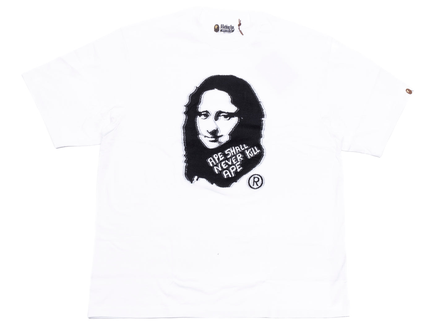 Camiseta de jacquard con estampado artístico de A Bathing Ape en color blanco