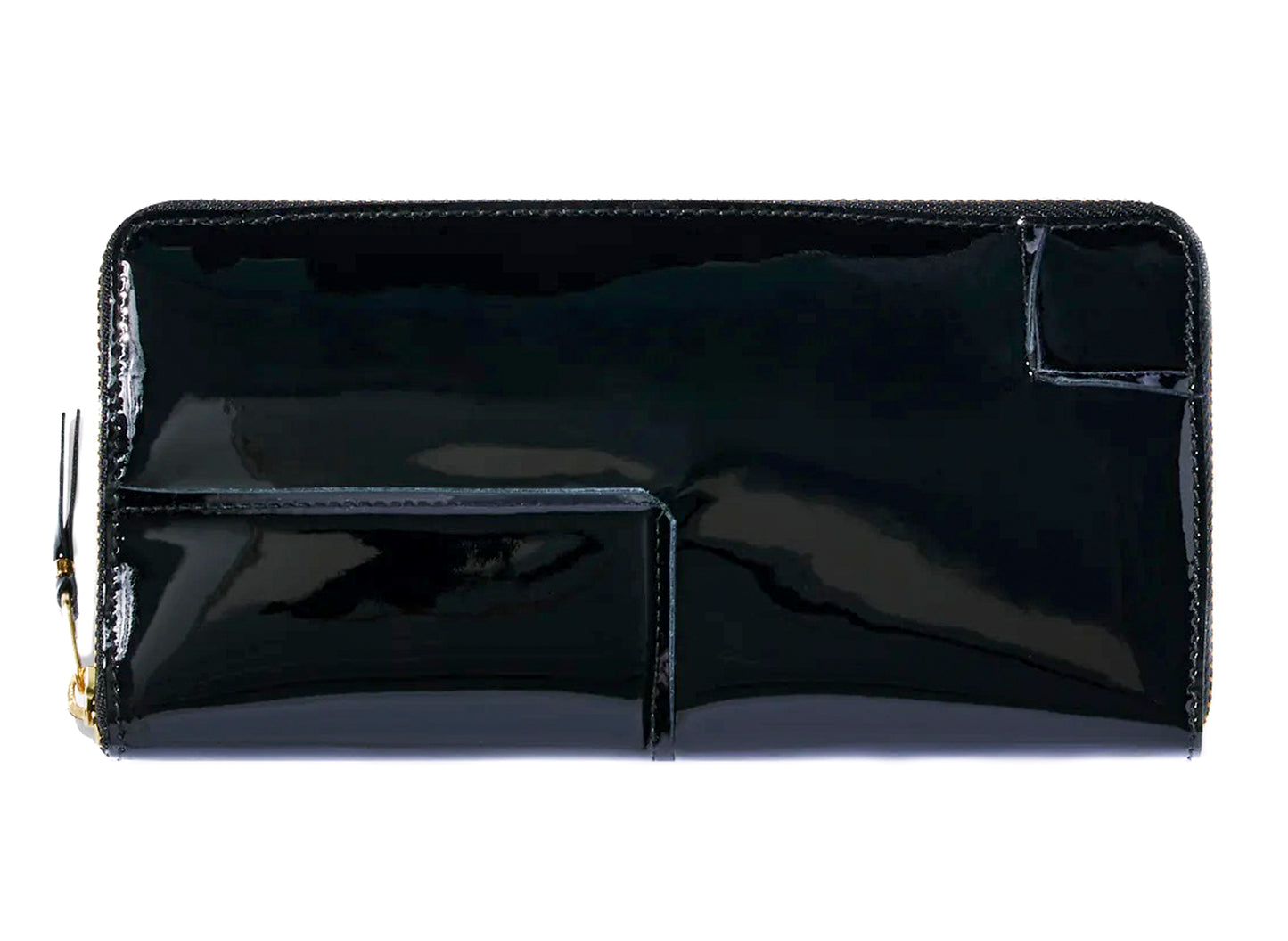 Comme des Garçon Reversed Hem Wallet in Schwarz